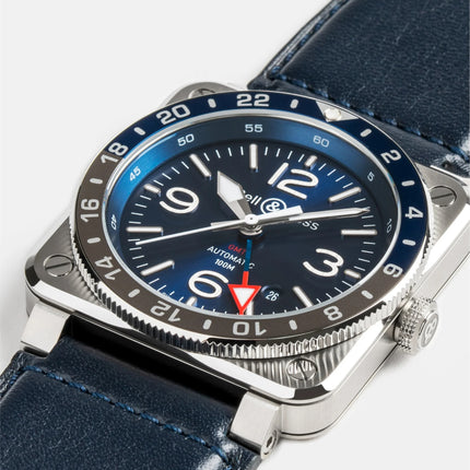 BellRoss BR-03 GMT Blue 42mm BR0393-BLU-ST/SCA
