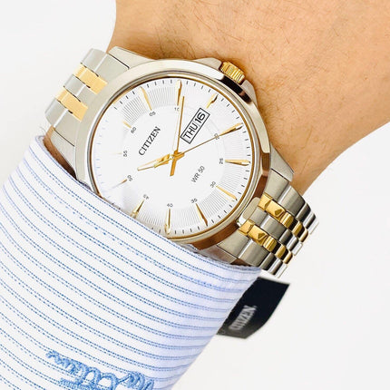 Citizen Quartz Silver Dial Two tone BF2018-52A